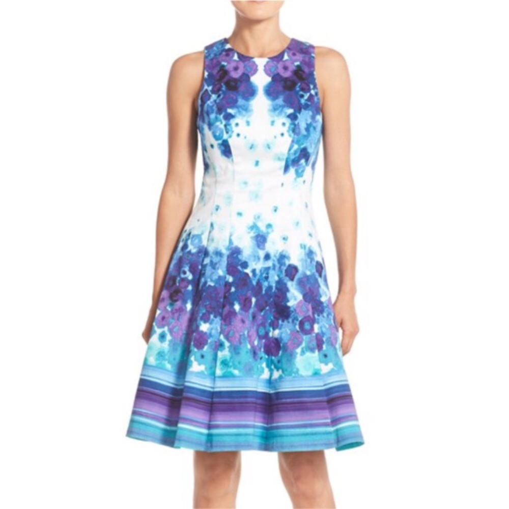 Fit & Flare Watercolor Dress